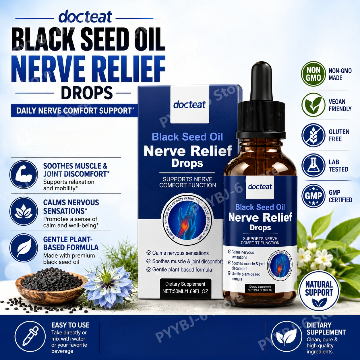 Herbal Wellness Liquid - Black Seed Oil Liquid Drops 50ml