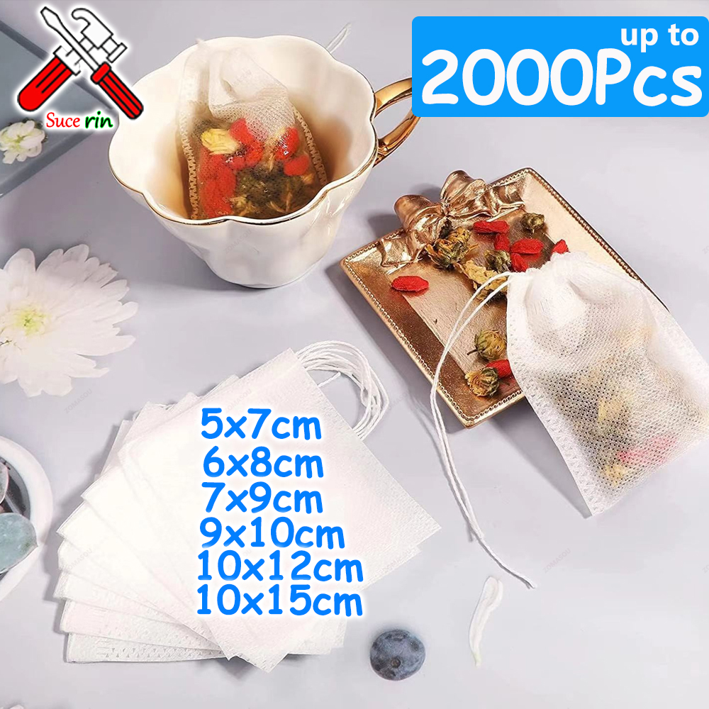 Herbal Wellness Supplement - 100-2000Pcs Disposable Tea Filter Bags Tea