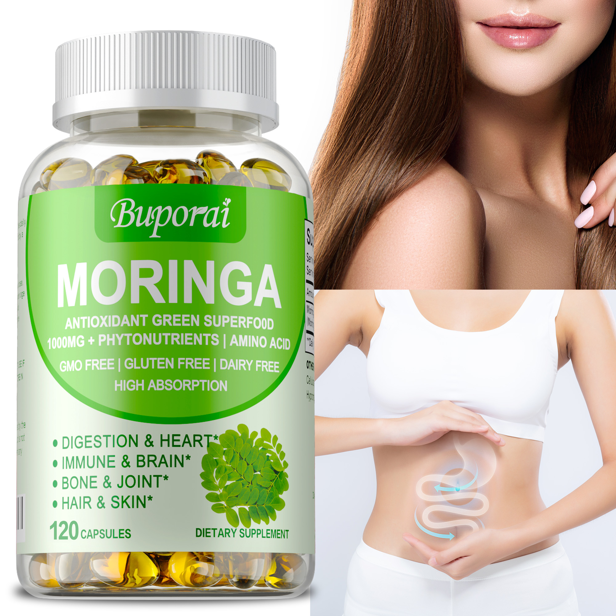 Moringa Capsules - Boosts Ener - Moringa Leaf Powder avis et prix