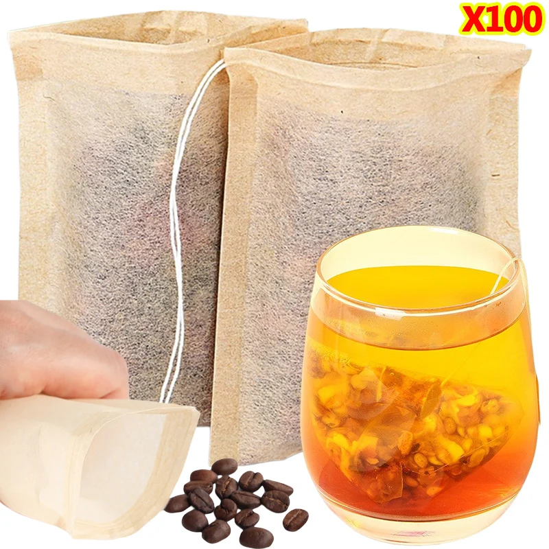 100Pcs Teabags with Drawstring - Herbal Wellness Supplement avis et prix
