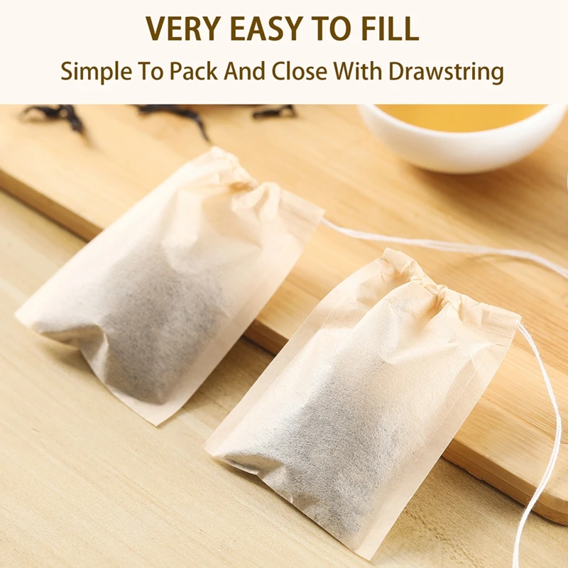 100Pcs Teabags with Drawstring - Herbal Wellness Supplement avis et prix