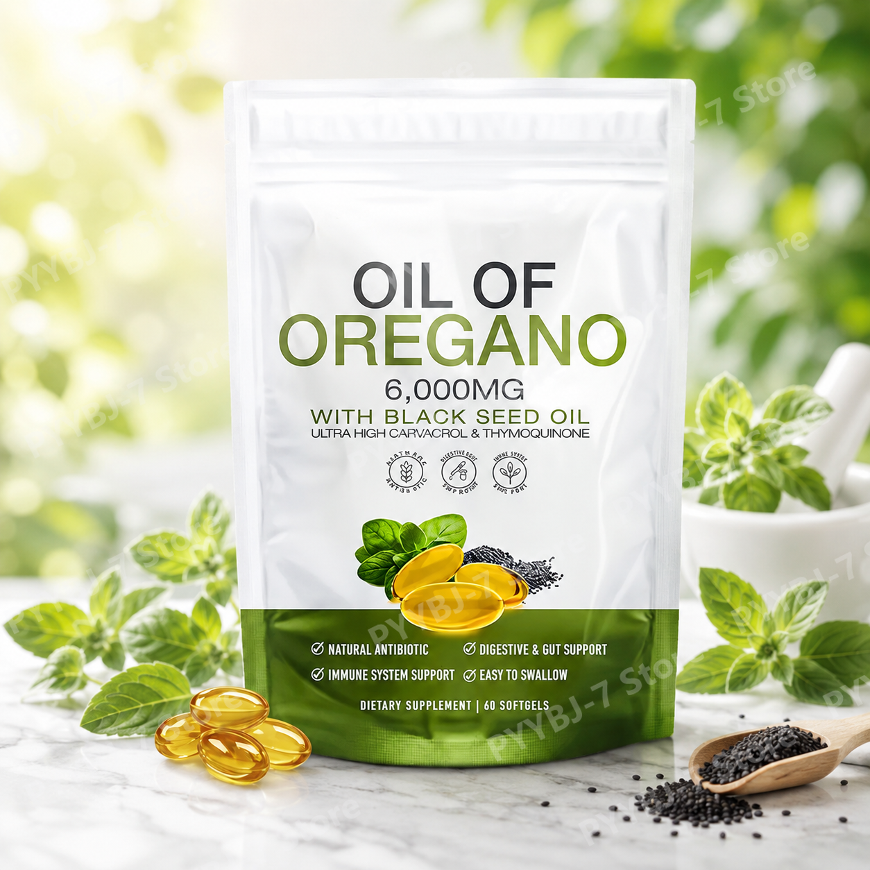 Oregano Oil with Black Seed Oi - Herbal Wellness Supplement avis et prix