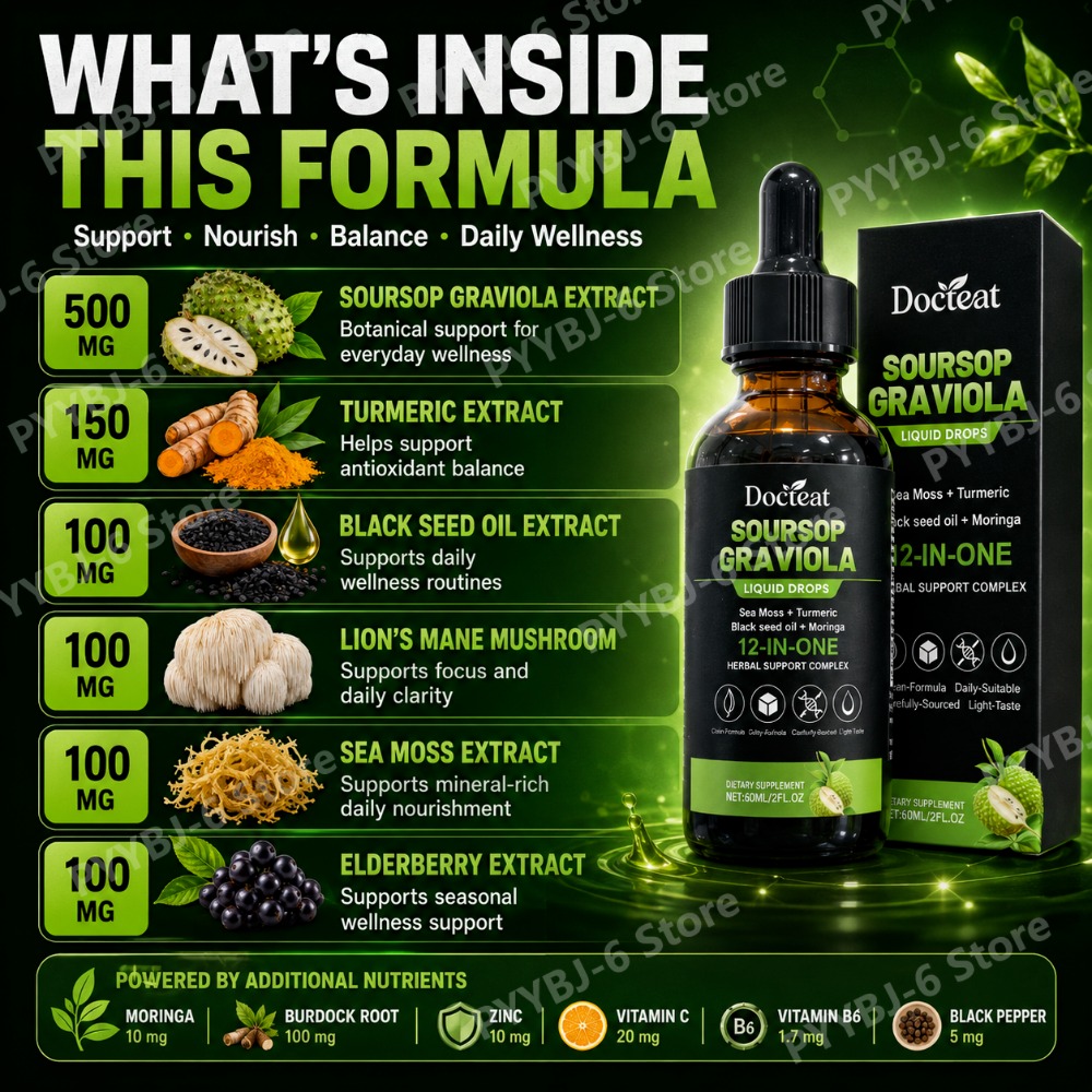Soursop Graviola Liquid Drops  - Herbal Wellness Liquid avis et prix