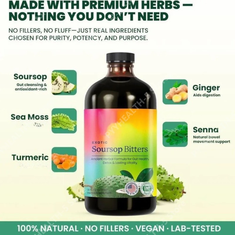 Soursop Bitters Drops Liquid O - Herbal Wellness Liquid avis et prix