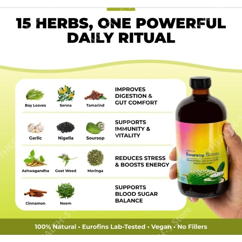 Soursop Bitters Drops Liquid O - Herbal Wellness Liquid avis et prix