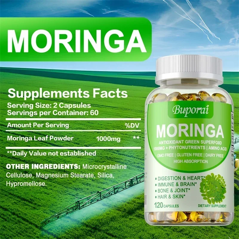 Moringa Capsules 1000mg - Incr - Moringa Leaf Powder avis et prix