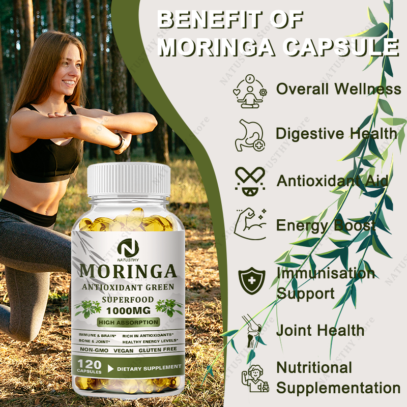 Moringa Organic 1000 mg - With - Moringa Leaf Powder avis et prix