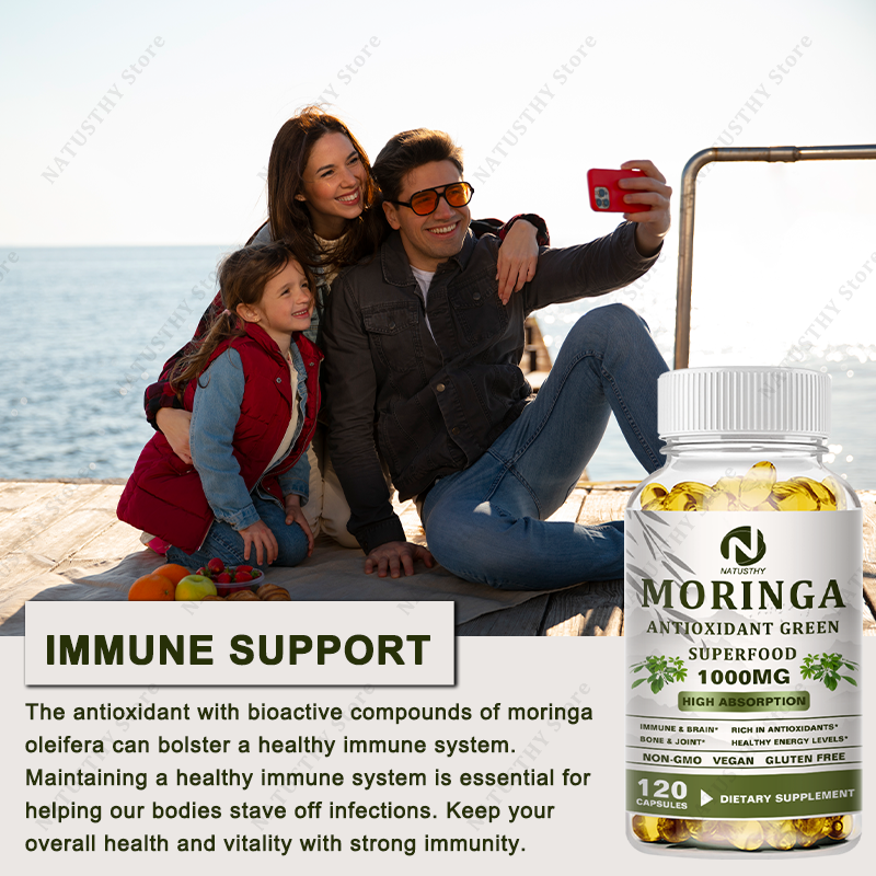 Moringa Organic 1000 mg - With - Moringa Leaf Powder avis et prix