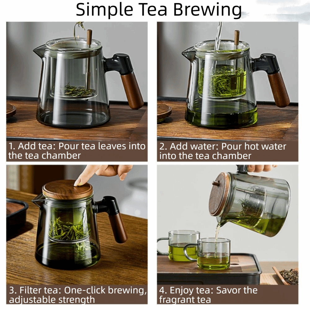 One-Touch Drip Glass Teapot 65 - Herbal Wellness Supplement avis et prix