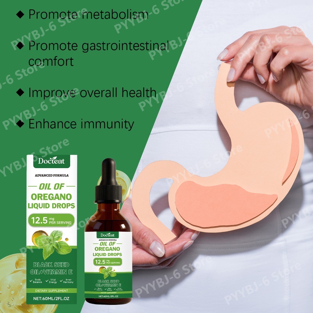 Oregano Oil Liquid Drops 60ml  - Herbal Wellness Liquid avis et prix