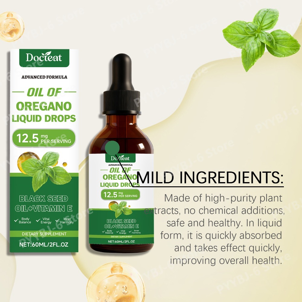 Oregano Oil Liquid Drops 60ml  - Herbal Wellness Liquid avis et prix