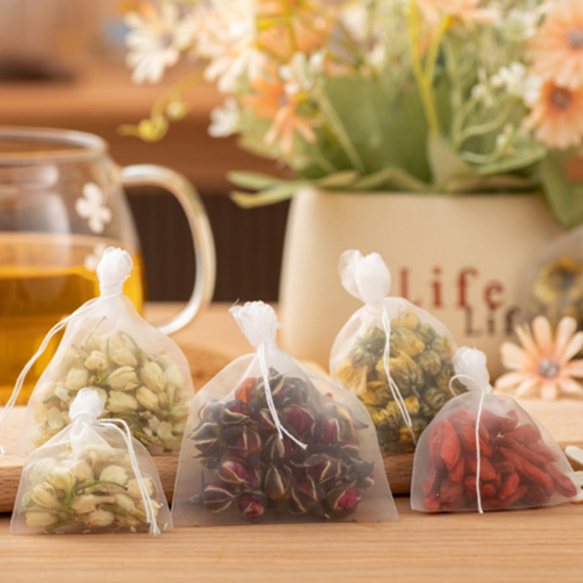 100pcs Tea Bags Nylon Food Gra - Herbal Wellness Supplement avis et prix